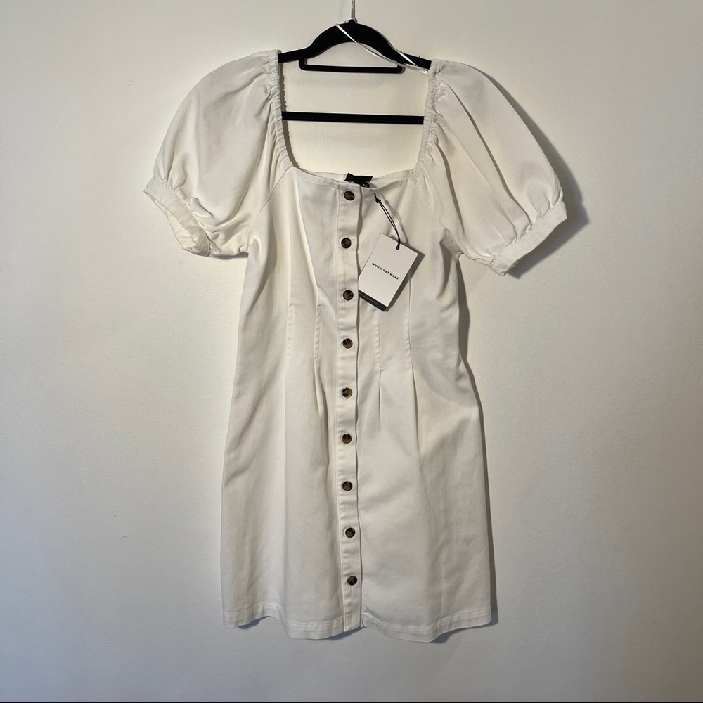NWT! Who What Wear off white button down dress